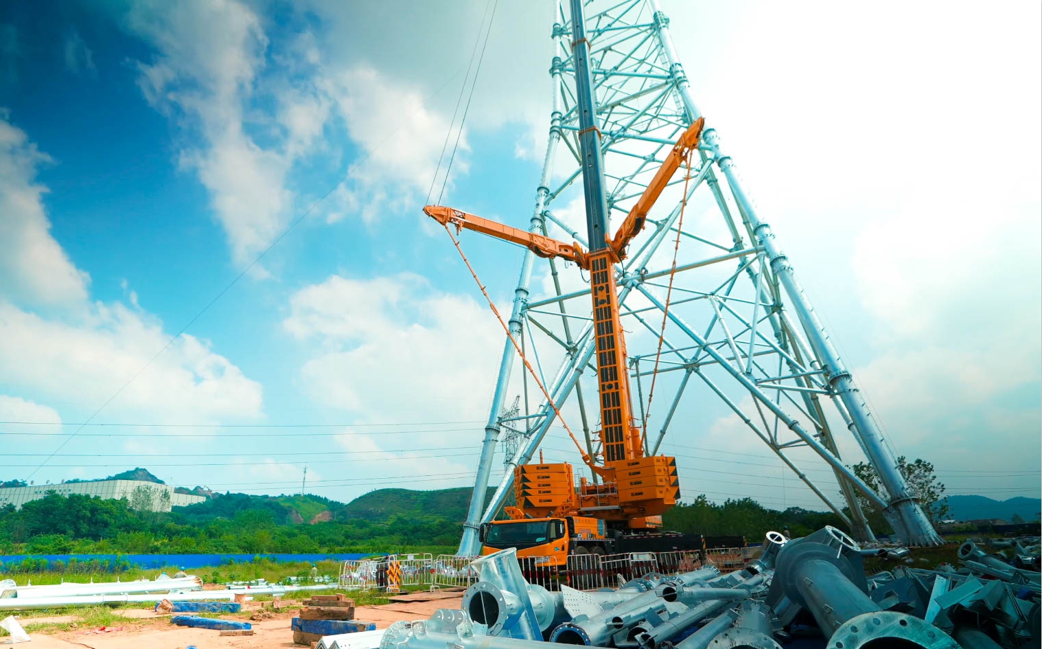 mg不朽情缘“百变金刚”XCA600L8助力湖北送变电工程项目