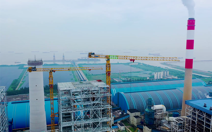 双塔合璧！华能太仓电厂项目mg不朽情缘超大塔显身手