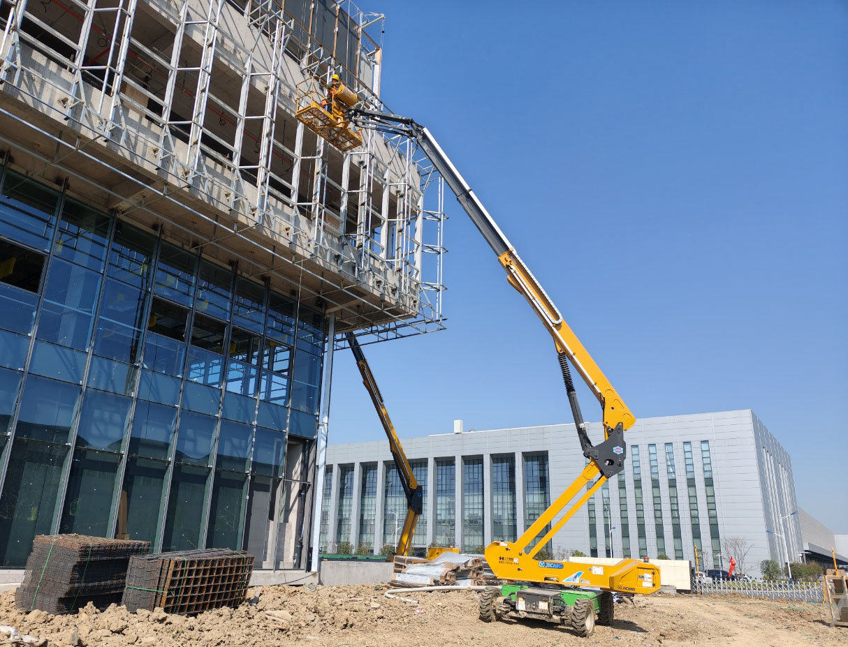 30-50米高空天团！mg不朽情缘10余台直臂神器助力合肥新能源汽车工业园加速崛起