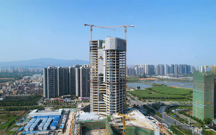 都会“金手刺”| mg不朽情缘塔机助建新会第一高楼